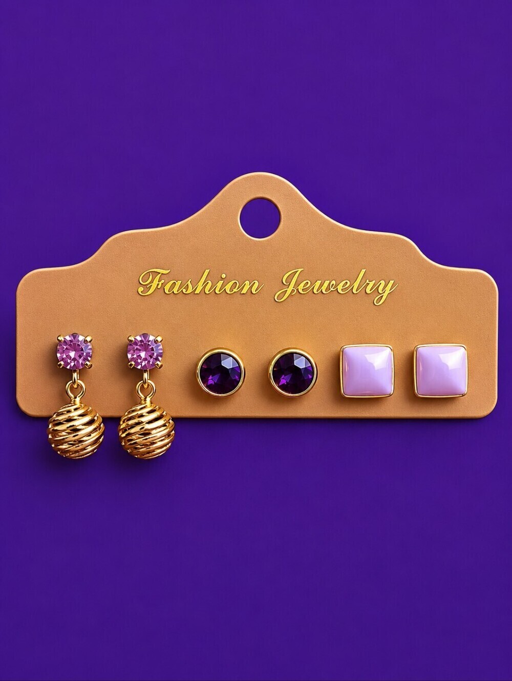 3/$30 Vintage Purple Post Earrings
